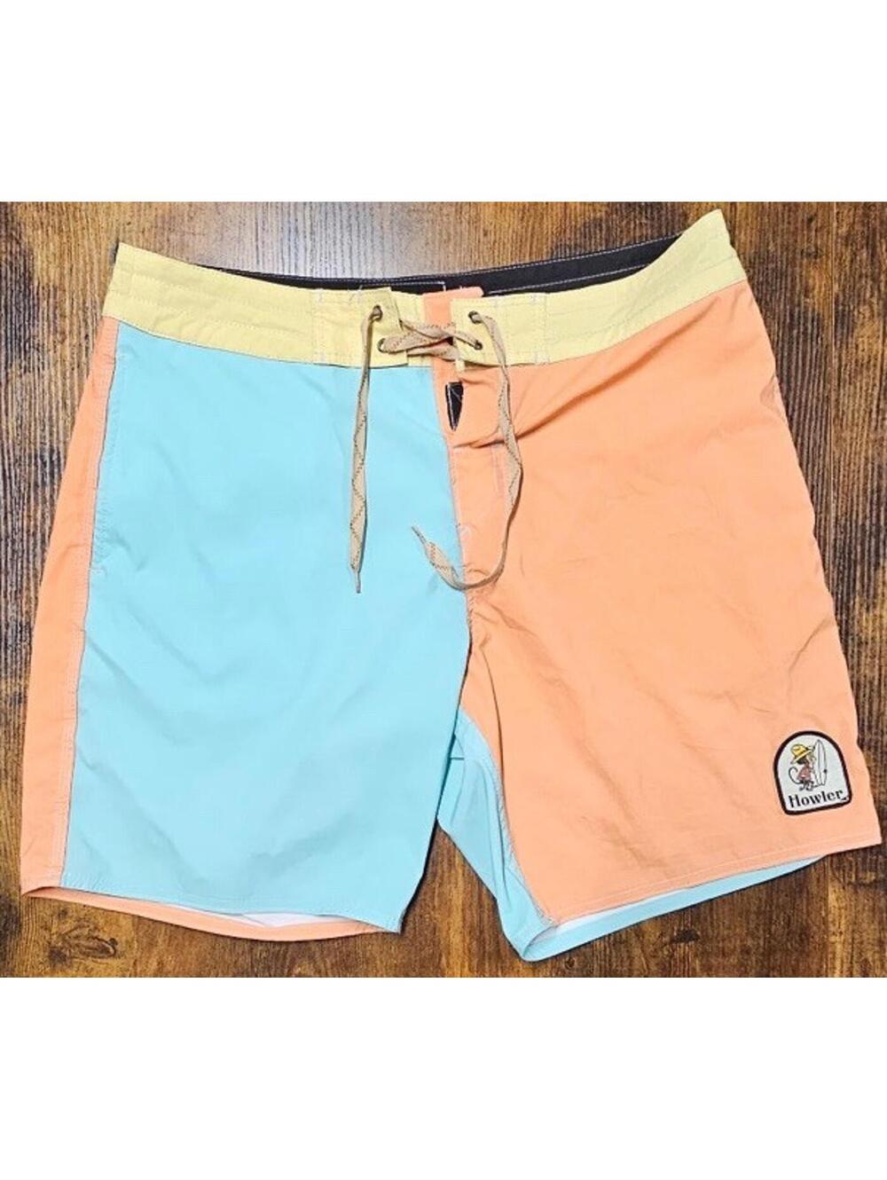 Howler Brothers Buchannon Boardshorts  Men’s Sz 34 Drawcord Swim Wicking Ex Cond
